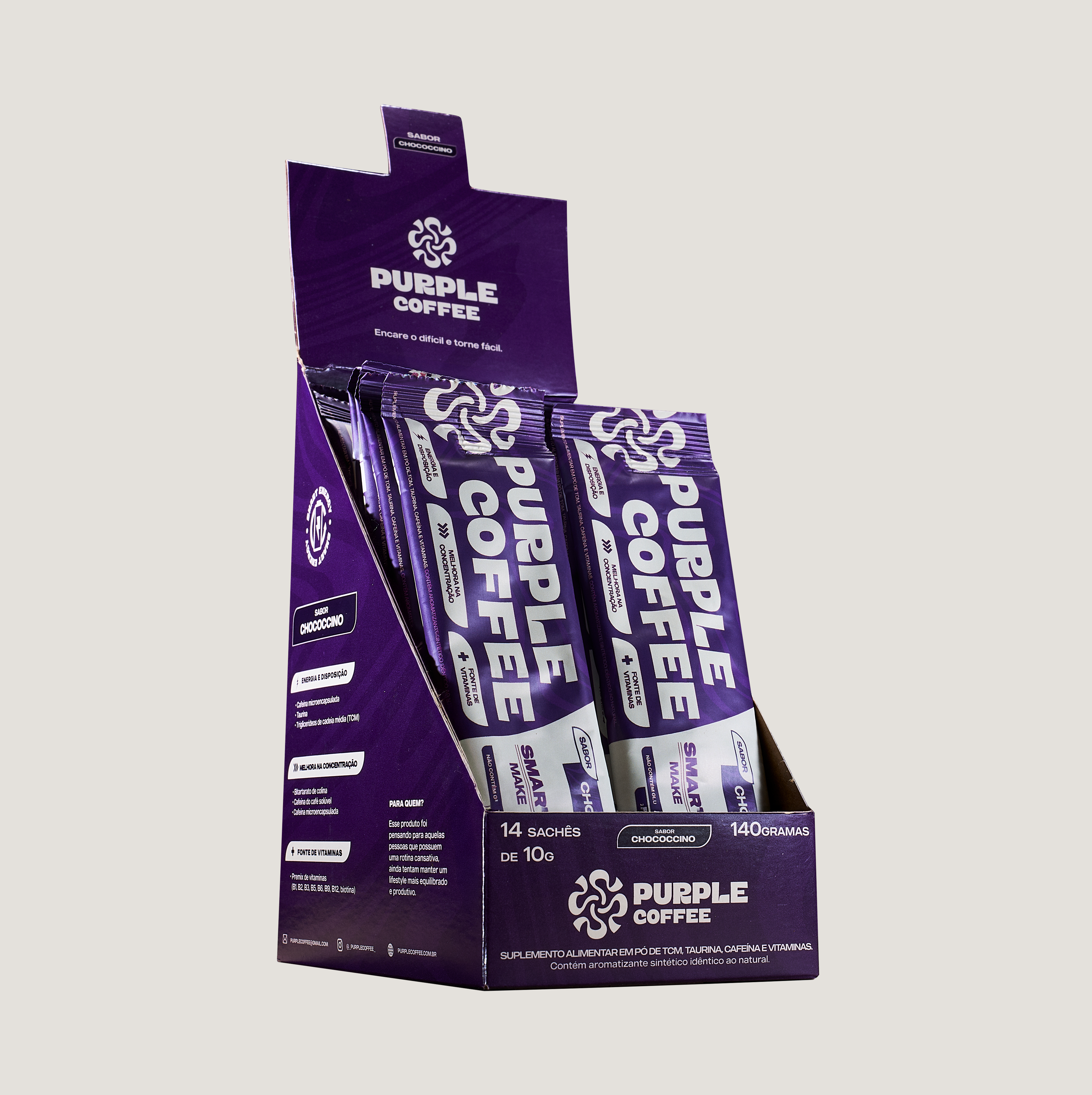 Purple Coffee | Chococcino | 14 Sachês